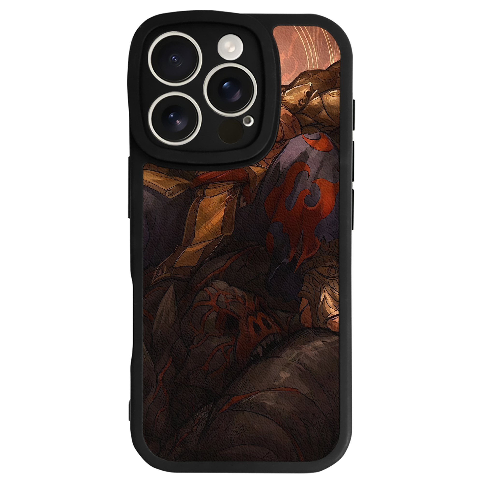 （画像用） 北斗の拳 Fist of the North Star 【iPhone 16シリーズ対応】シリコンスマホケース（レザー調） 材質：シリコン
